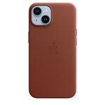 Dėkliukas APPLE iPhone 14 Leather Case with MagSafe - Umber