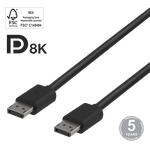 Kabelis DELTACO DisplayPort, 8K, DP 1.4, 3m, juodas / 00110016