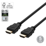 Kabelis DELTACO DELTACO Ultra High Speed HDMI, 8K i 60Hz, 4K, UHD i 120Hz, 1m, juodas / HU-10-R