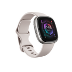 Išmanusis laikrodis FITBIT Sense 2, Lunar White/Platinum