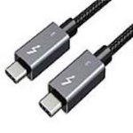 Kabelis Thunderbolt 3, USB-C - USB-C, 40Gbps, 100W, 20V/ 5A, 4K/ 60HZ, 1m