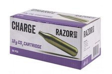 CO2 kapsulės RazorGun 337-135 12g 50 vienetų dėžutėje
