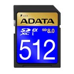 ADATA Premier Extreme SD8.0 SDXC 512 GB, 10 klasė, UHS-I/U3, V30
