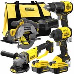 STANLEY 18V elektrinių įrankių rinkinys, 4 vnt. SFMCK459M2S