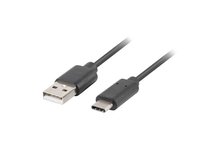 Kabelis Lanberg USB Type-C to USB Type-A 2.0 Cable, 0.5 m  CA-USBO-10CU-0005-BK  USB Type-C to USB
