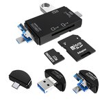 VAKOSS KORTELIŲ Skaitytojas 6IN1 USB A / MICRO USB / USB C / SD / MICRO SD / USB TC-R425X
