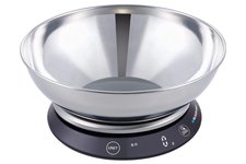 Virtuvinės svarstyklės su metaliniu indu BLAUPUNKT FKS602, juodos