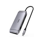 Šakotuvas CHOETECH HUB USB-C 9W1 4K PD 100W PILKA HUB-M15