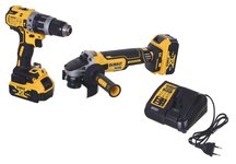 Įrankių rinkinys DeWalt DCK2080P2T-QW (DCD796 + DCG405); 18 V; 2x5,0 Ah akum.