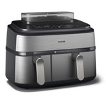 Karšto oro gruzdintuvė PHILIPS 5000 serija 9L NA555/00, tamsiai pilka