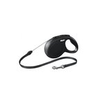 FLEXI Classic Pavadis, S, iki 12kg 8m virvelinis, juodos spalvos