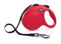 FLEXI Classic Pavadis, L, iki 50kg 5m juostelinis, raudonos spalvos