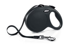Pavadis Flexi Classic L, max 50kg 5m juostelinis, juodos spalvos