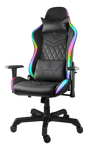 Žaidimų kėdė DELTACO GAMING GAM-080, dirbtinė oda, RGB, ergonomiška, juoda