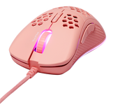 Žaidimų pelė DELTACO GAMING GAM-108, laidinė, 6400 DPI, RGB, rožinė