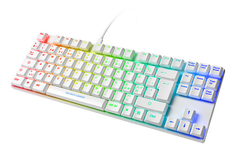 Klaviatūra DELTACO GAMING GAM-111-W-UK, mechaninė, TKL, RGB, UK, balta, red switch