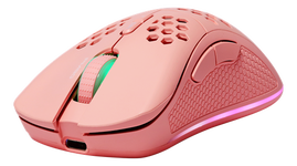 Žaidimų pelė DELTACO GAMING GAM-120, belaidė, 400-6400 DPI, RGB, rožinė