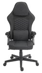 Žaidimų kėdė DELTACO GAMING minkšto audinio, juoda / GAM-180