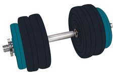 Hantelis Schreuderssport keič.svorio 15kg 42DF sintetinis