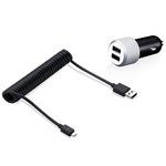 Just Mobile Highway Max with Micro USB - Car Charger with hefty power and duplicate contacts.
