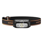 Žibintuvėlis ant galvos, įkraunamas micro USB, 800mA, su ON/OFF sensoriumi, 2W, 120lm