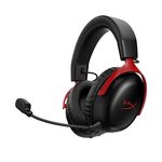 Ausinės HyperX Cloud III S, belaidės, juodos/raudonos