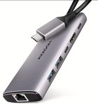 Šakotuvas AXAGON HMC-6G2L 4K/60Hz HDMI,RJ-45,USB 3.2Gen 2 hub,PD 100W