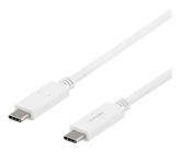 Kabelis DELTACO USB-C - USB-C, 5Gbit / s, 5A, 1M, baltas / USBC-1502M