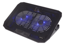 Aušinimo padas DELTACO 15.6", 2x120mm, LED šviesos, juodas / LTC-100