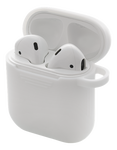 Dėklas DELTACO AirPods, silikoninis, baltas / MCASE-AIRPS002