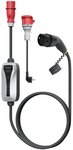 D-Fruit electric car charger Type-2 16A 11kW 5m + Schuko adapter