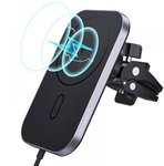 Telefono laikiklis automobiliui CHOETECH su belaidžio įkrovimo funkcija, 15W, (MagSafe)