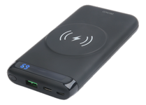 Išorinė baterija DELTACO 10 000 mAh, bevielė, 1x USB-A, 1x USB-C PD, mag, juoda / PB-Q1003
