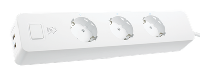 Išmanusis ilgiklis DELTACO SMART HOME WiFi 2,4GHz, 3xCEE 7/3, 2xUSBA, 13A, 220-240V, 1,5m/SH-P03USB2