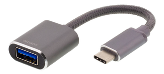 Adapteris DELTACO USB-C 3.1 į USB-A, Pilkas / USBC-1279