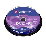 VERBATIM DVD+R 4.7GB AZO cake 10 vnt.