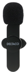 Bevielis vloginimo mikrofonas DELTACO USB-C/Lightning, juodas / VLOG-100