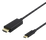 Kabelis DELTACO USB-C - HDMI, 4K UHD, 1m, juodas / USBC-HDMI1030-K / 00140019