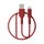 Premium MFI sertifikuotas kabelis USB - Lightning (raudonas, 1.2m)
