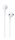Ausinės STREETZ į ausis, atsiliepimo mygtukas, 3.5mm, mic, baltos / E130-WHT