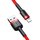 Kabelis BASEUS cafule USB For lightning 2.4A 0.5M Red+Red