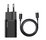 Sieninis įkroviklis BASEUS Super Si 25W USB-C QC3.0 PD su USB-C 1m laidu, juodas