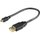 Kabelis DELTACO USB 2.0 "micro B-AF" OTG, 0.2m, juodas / USB-73-K