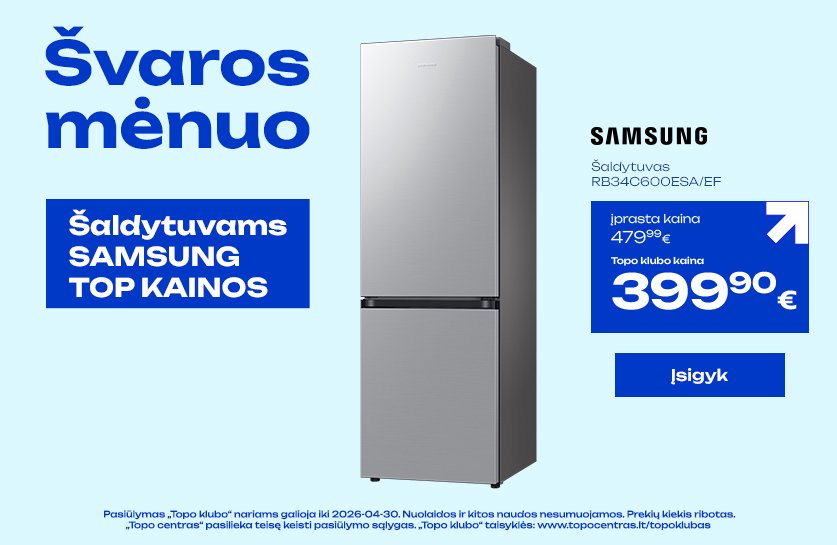 SAMSUNG šaldytuvams TOP kainos!