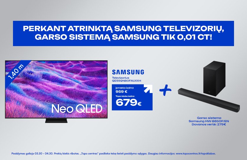 Televizorius Samsung QE55QN80FAUXXH