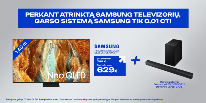 Televizorius Samsung NeoQLED QE55QN70FAUXXH