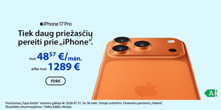 Apple iPhone 17 Pro TOP kainomis!
