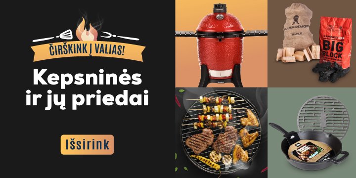 Platus kepsninių ir jų priedų pasirinkimas