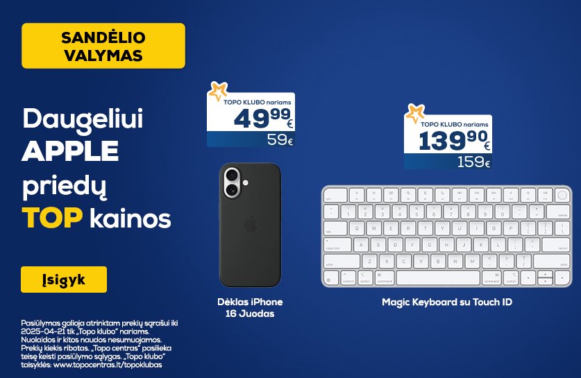 Daugeliui Apple aksesuarų TOP kainos