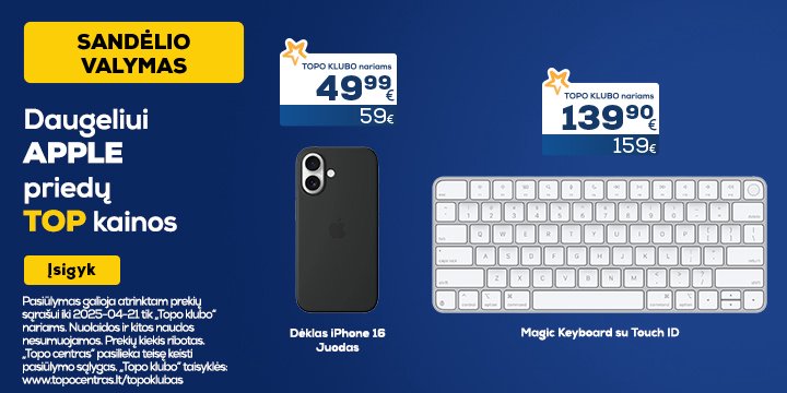 Daugeliui Apple aksesuarų TOP kainos